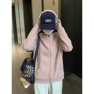 加加肩树 式新AUR连帽高美领拉链运动开衫外套女春冬正卫秋衣