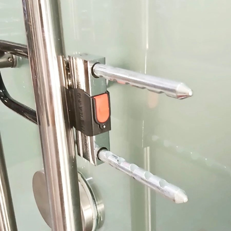 u形锁U型锁店面锁拉手锁商铺锁防盗锁门插锁双门锁具把手锁U形锁