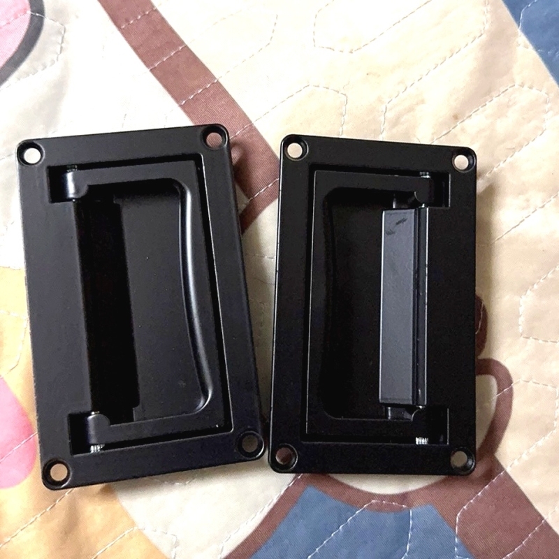 LS003暗装锌合金加厚把手LS125-2设备箱柜门嵌入式工业机箱柜加大