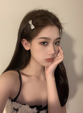 BXA英格兰高校丨蝴蝶结锆石侧边发夹刘海夹发卡2025新款头饰发饰