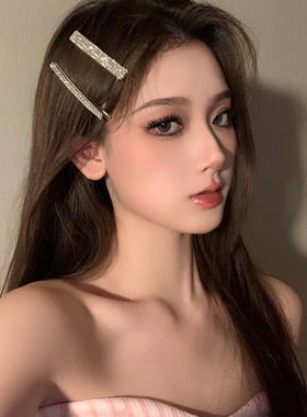 BXA满分甜辣 锆石侧边夹发夹夏季小众高级感刘海夹发卡发饰夹子