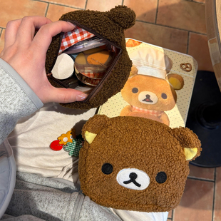 轻松熊拍立得收纳包便携数码相机保护套杂物收纳随身包可爱化妆包