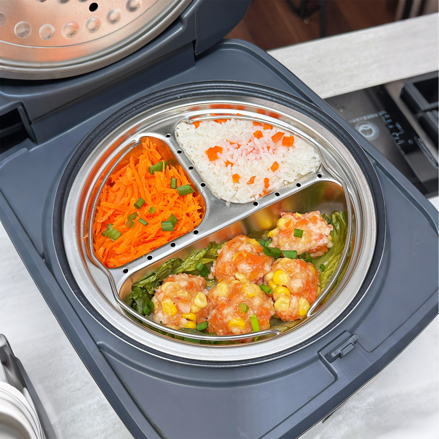 电饭煲也能做蒸菜一锅出