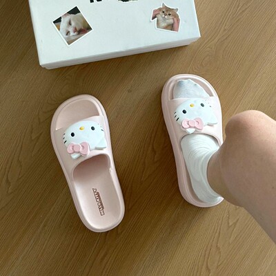 哈喽凯蒂猫凉拖鞋女夏外穿增高
