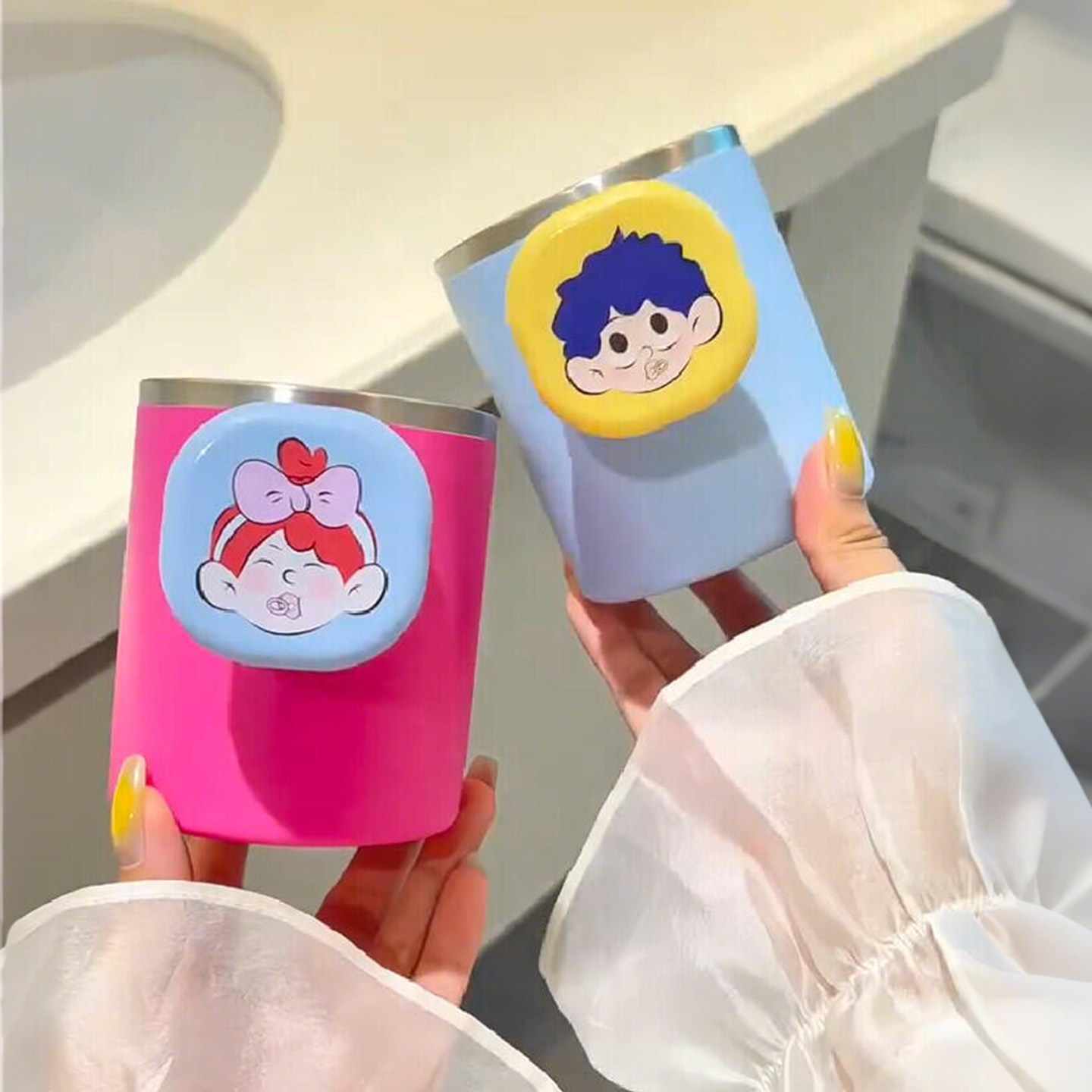 可爱牙杯洗漱杯高颜值家用情侣不锈钢漱口杯儿童学生宿舍刷牙缸子,家庭/个人清洁工具,洗漱杯,淘宝优惠券,粉丝福利购,淘宝优惠卷