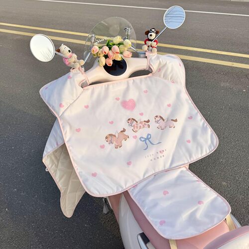 高颜值电动车挡风被双面防水夏季薄款遮阳防晒防风电瓶摩托车通用