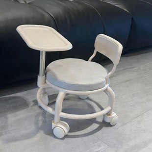 滑轮移动凳子万向轮带靠背多功能儿童成长椅吃饭餐桌椅家用小板凳