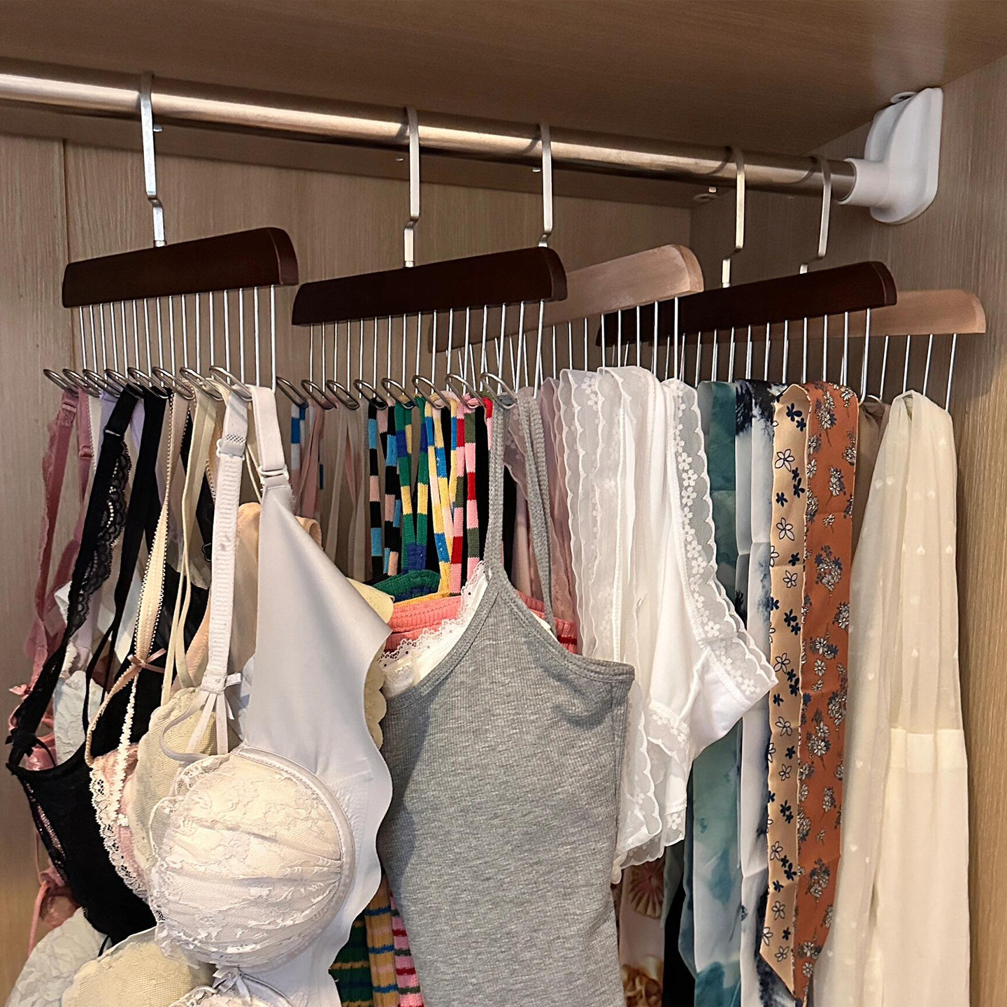 多功能木制衣架内衣吊带背心收纳挂衣神器家用卧室宿舍挂钩晾衣架,收纳整理,木质衣架,淘宝优惠券,粉丝福利购,淘宝优惠卷