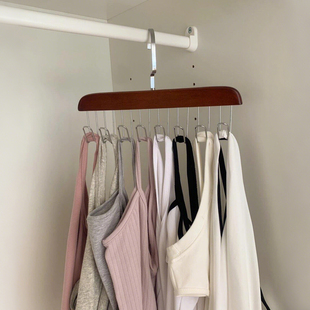多功能木制衣架内衣吊带背心收纳挂衣神器家用卧室宿舍挂钩晾衣架