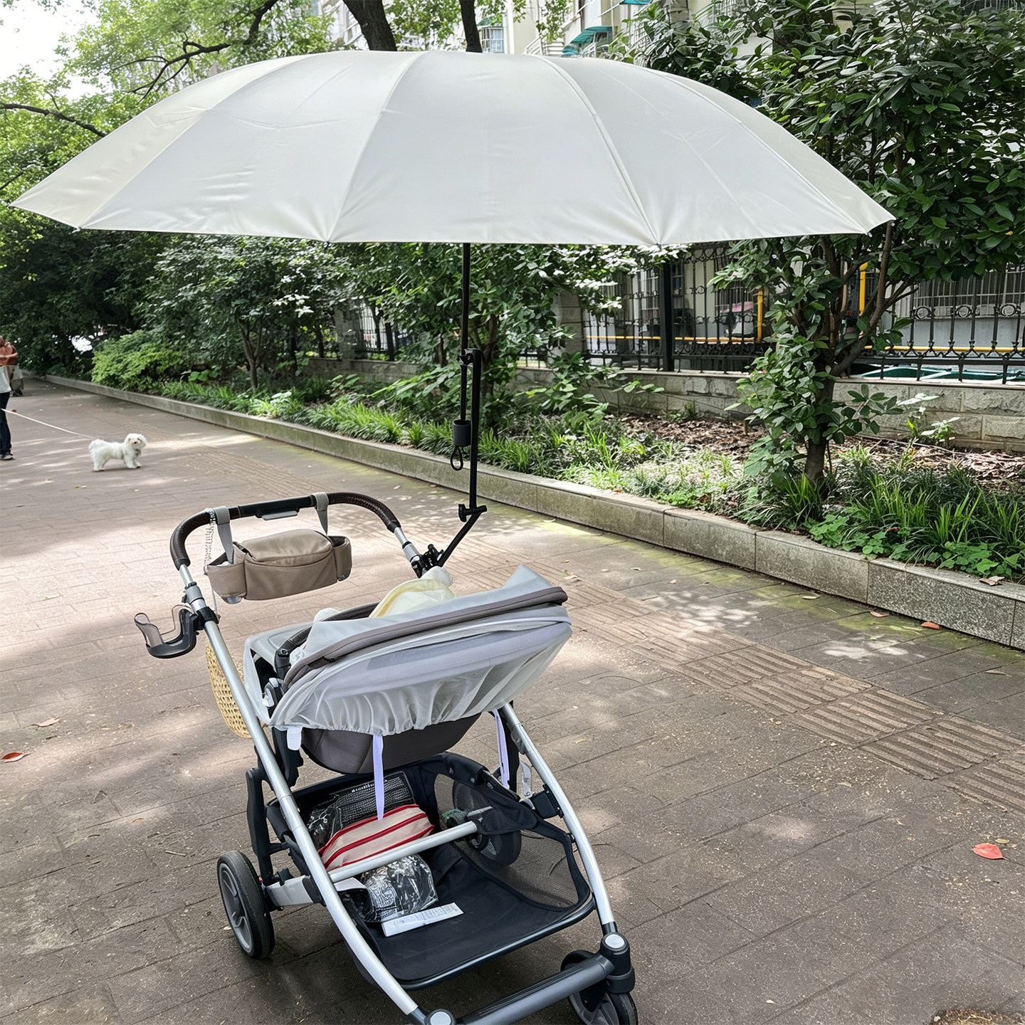 婴儿车遮阳伞夏天遛娃神器宝宝推车晴雨两用防晒儿童车通用支架