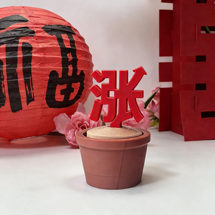 创意股票大涨红色摆件文字盆栽摆件家居车载工艺品装饰桌面小摆件
