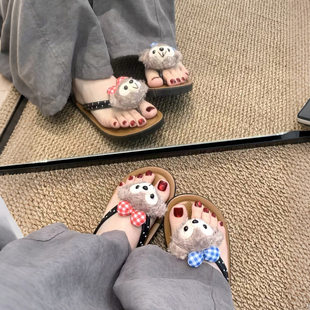 雪莉玫2026新款可爱人字拖女外穿夏海边绝美不累脚防滑平底耐磨