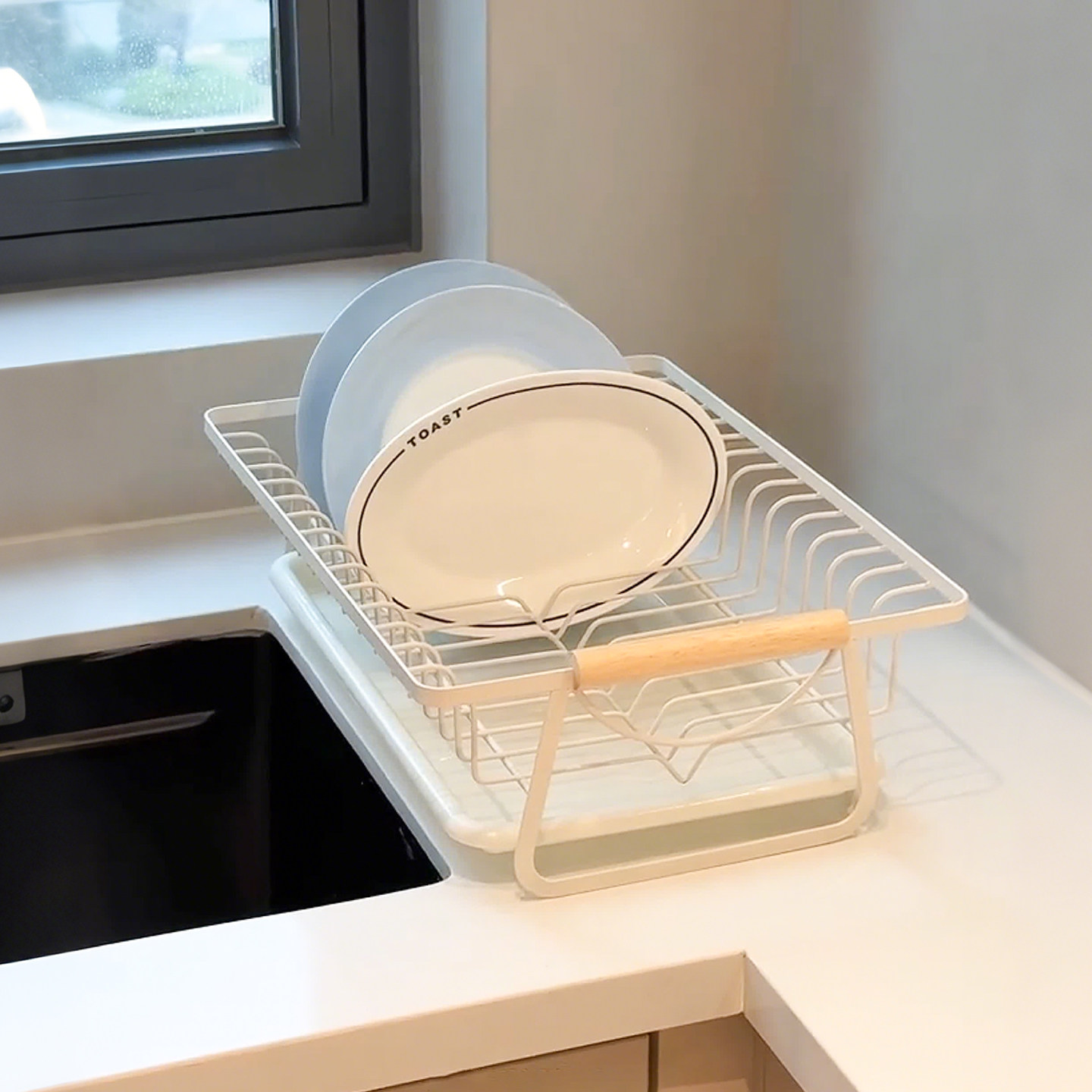 奶油风厨房沥水架碗碟餐具置物架洗碗池水槽边筷子水杯收纳架托,厨房/烹饪用具,碗架,淘宝优惠券,粉丝福利购,淘宝优惠卷