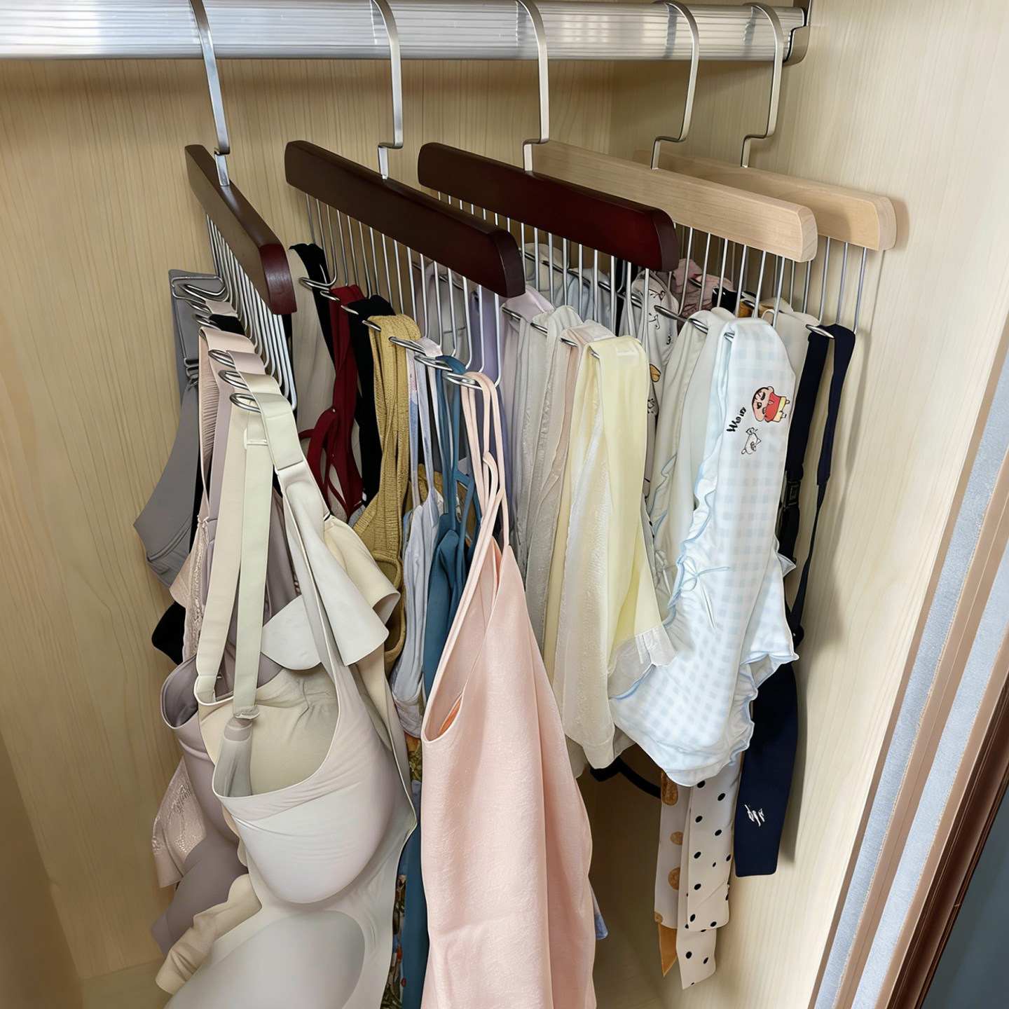 多功能木制衣架内衣吊带背心收纳挂衣神器家用卧室宿舍挂钩晾衣架,收纳整理,木质衣架,淘宝优惠券,粉丝福利购,淘宝优惠卷