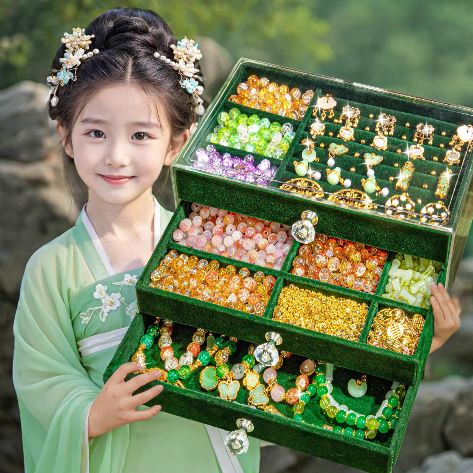 儿童女孩子的生日礼物女童10岁以上实用串珠礼盒12小学生8十9女生