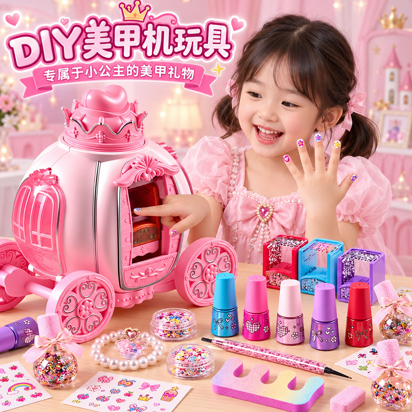 美甲机化妆品套装儿童玩具小女孩子公主过家家女童8生日礼物6岁10图片