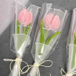 手工扭扭棒玫瑰花束diy材料包成品花母亲节礼物送妈妈女朋友闺蜜