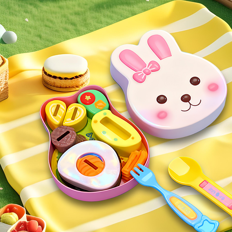 正版咪露布丁喂食玩具套装兔子便当盒小熊拉面仿真过家家玩具女孩
