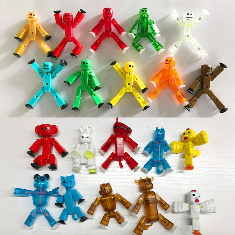 2-20 Pieces Ranmdom Color Stikbot Screen Animation Shed Doll