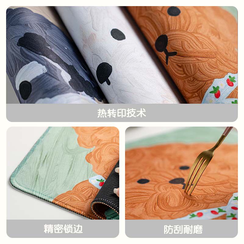 마우스 패드 작은 반 고흐 유화 노트북 패드 휴대용 잠금 가장자리 미니 두꺼운 홈 오피스 책상 패드