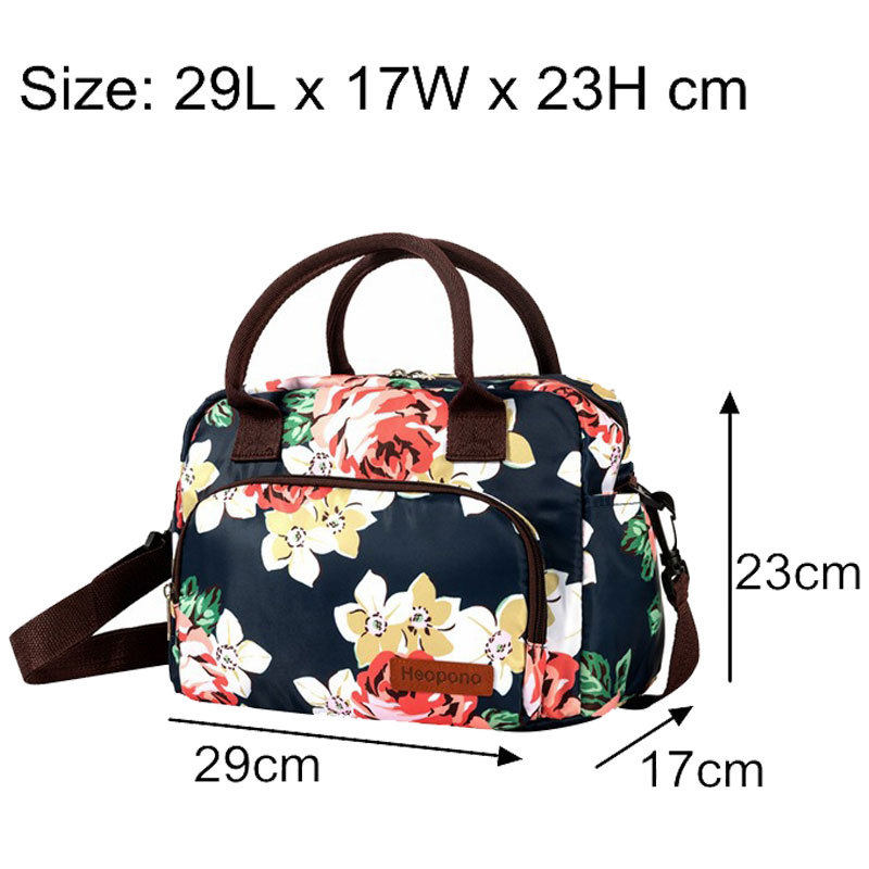 亚马逊印花牛津布奶茶蛋糕烘焙包便携定制保温手提袋食品豹纹保温