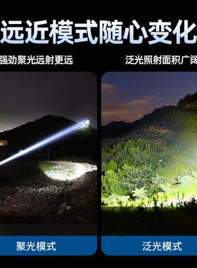 LED手电筒B08-电显户白电聚光伸远缩变焦射多功能TYPE-C充电手激