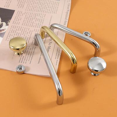 猎铜意式极简中柜古风黄铜拉手衣柜门色柜鞋抽屉银6826长橱条圆形