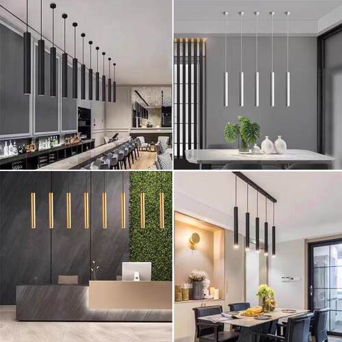 现代约圆吧台筒小吊简灯酒前台收银台GF043吊线店射灯圆柱形