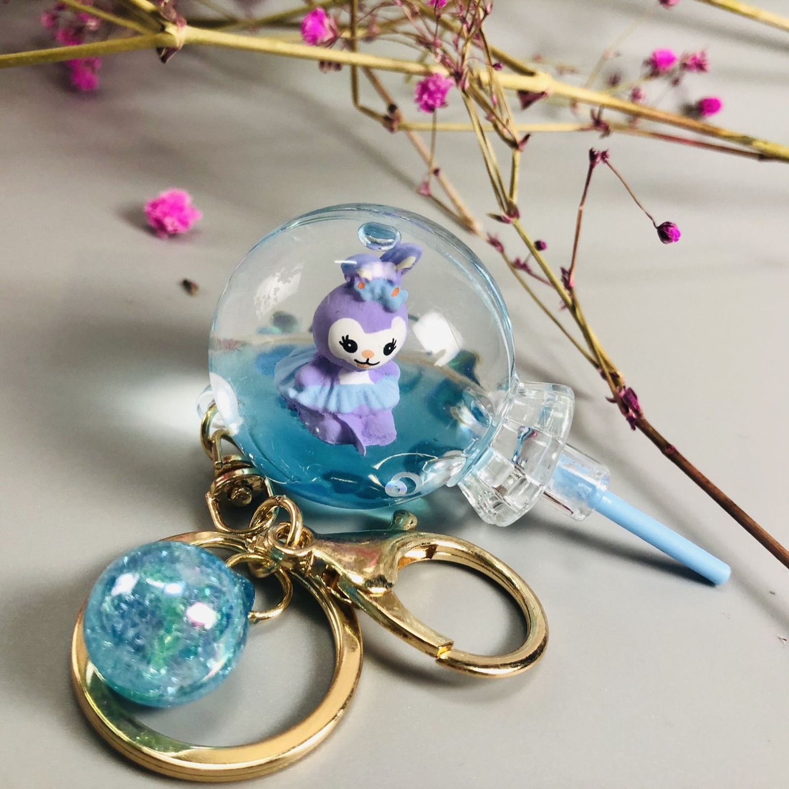 流沙瓶少女心贝壳海星流沙瓶梦幻海洋星空漂浮流沙瓶钥匙扣