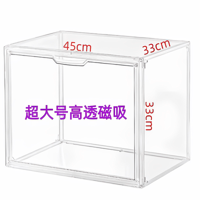 头盔收纳盒超大号亚克力展示盒防尘防氧化娃娃玩偶手办包包收纳柜
