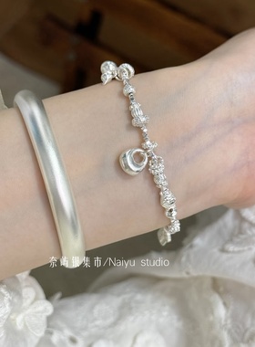 足银990纯银上上签盘缠手链礼物