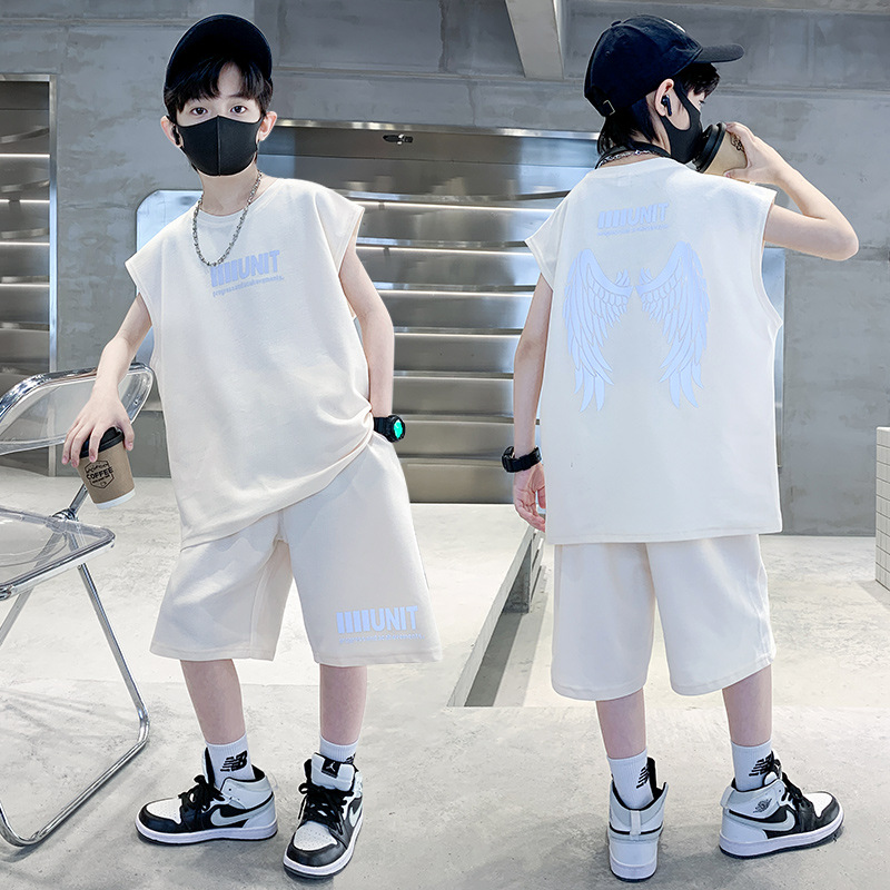 男童夏装套装2025新款儿童袖背心运动痞帅炸街衣服酷帅夏季童装棉