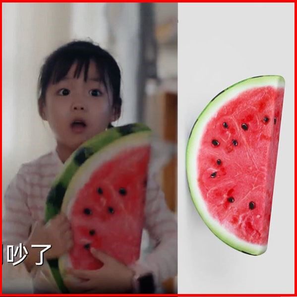 欢乐家长群同款抱枕陈好国宝同款西瓜靠垫抱枕坐垫摆件少儿玩具