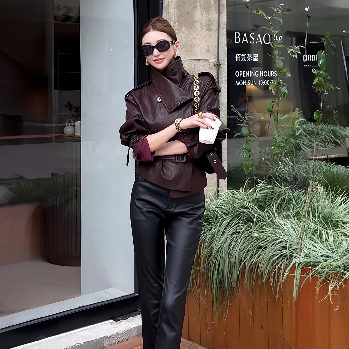 秋冬新款酷飒百搭通勤夹克上衣