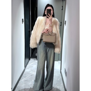 2025冬新款皮草外套女短款仿狐狸毛修身年轻水貂毛绒貉子毛毛大衣