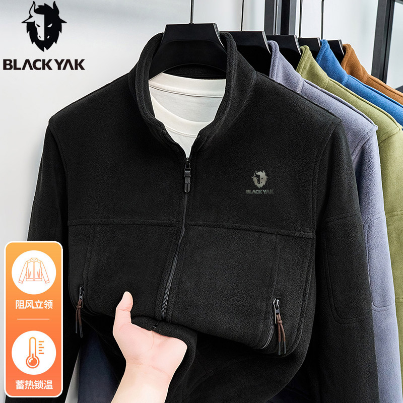名牌进口BLACKYAK/布来亚克男式抓绒衣拉链外套户外运动保暖上衣