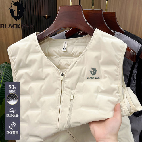 BLACKYAK布来亚克90白鸭绒马甲2026新款男式轻奢保暖背心户外运动