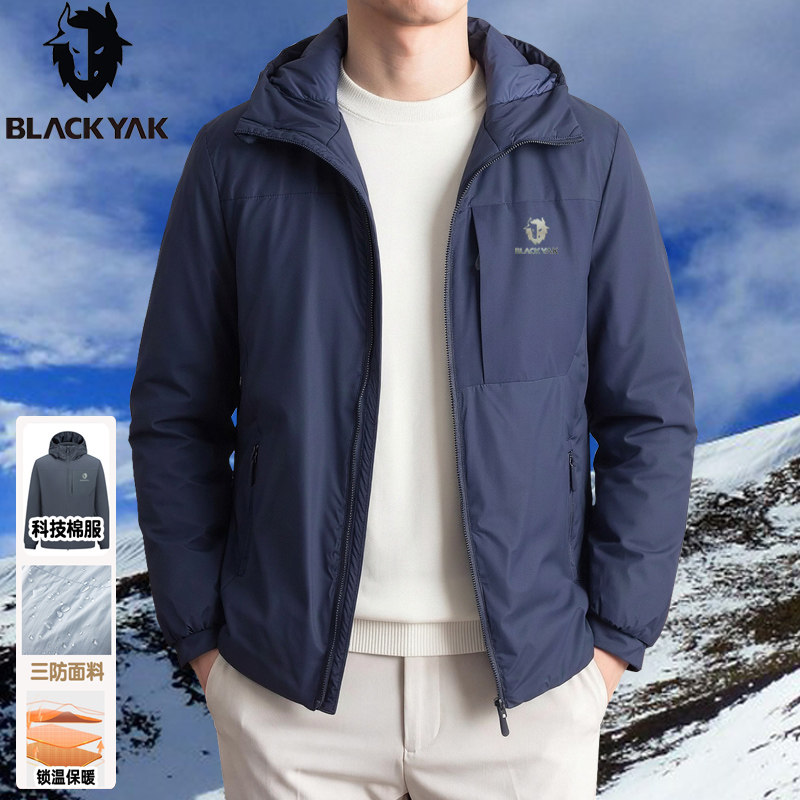 BLACKYAK布来亚克户外通勤秋冬连帽运动棉衣男式轻盈保暖棉服外套