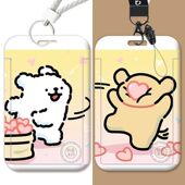 马尔济斯线条小狗卡套饭卡校园学生公交工作身份证件牌保护套定制