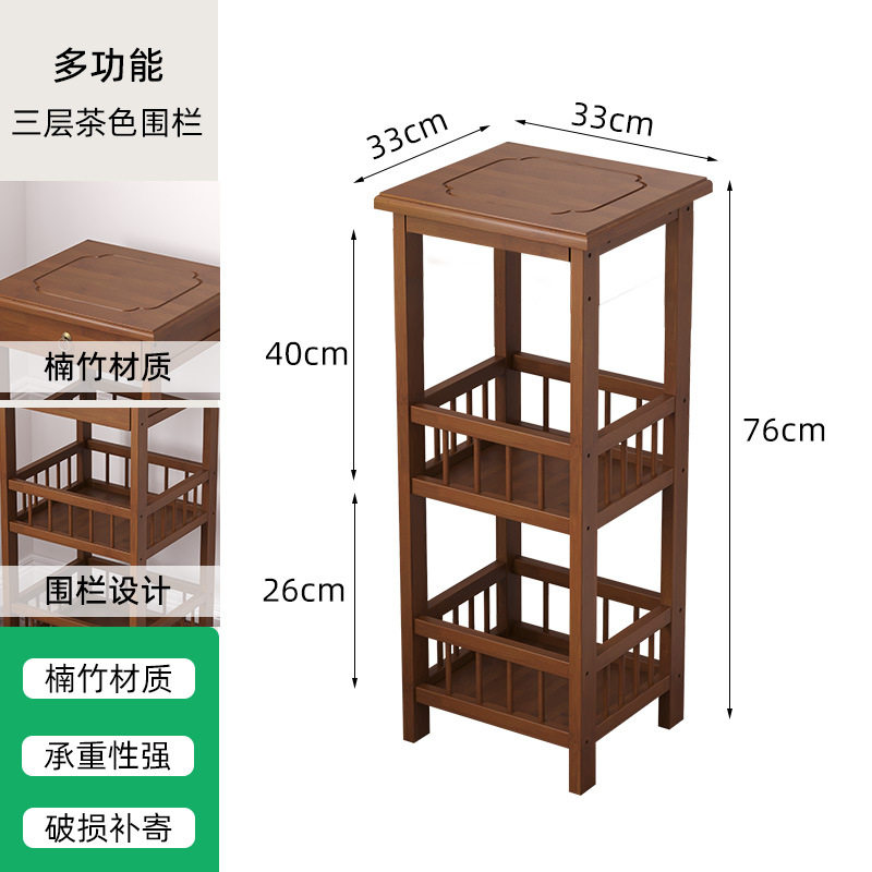床头柜简约小型卧室床边柜房间收纳置物架边几柜子竹实木特价新款