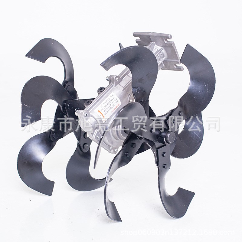 割草机松土轮锄草轮开沟轮斜刀轮刀片小型割草机刀头总成农用配件