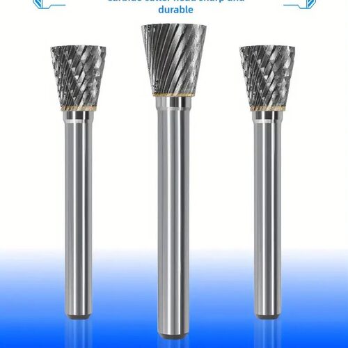 N型木工打磨工具磨头6mm铣刀硬质合金旋转锉钨钢模具加工打磨机