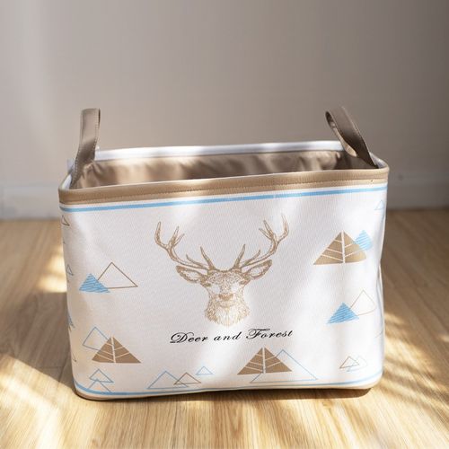 加厚可折叠收纳盒布艺EVA收纳筐家居衣服玩具可换标签卡通收纳篮