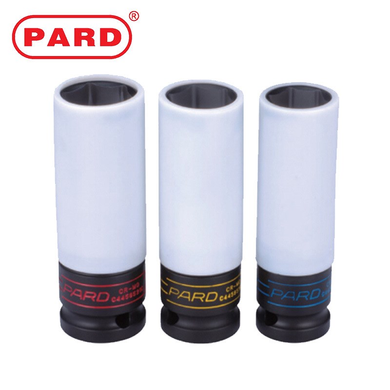 六角彩色套筒轮毂保护套筒汽保专用套筒头铬钼钢加长套筒头