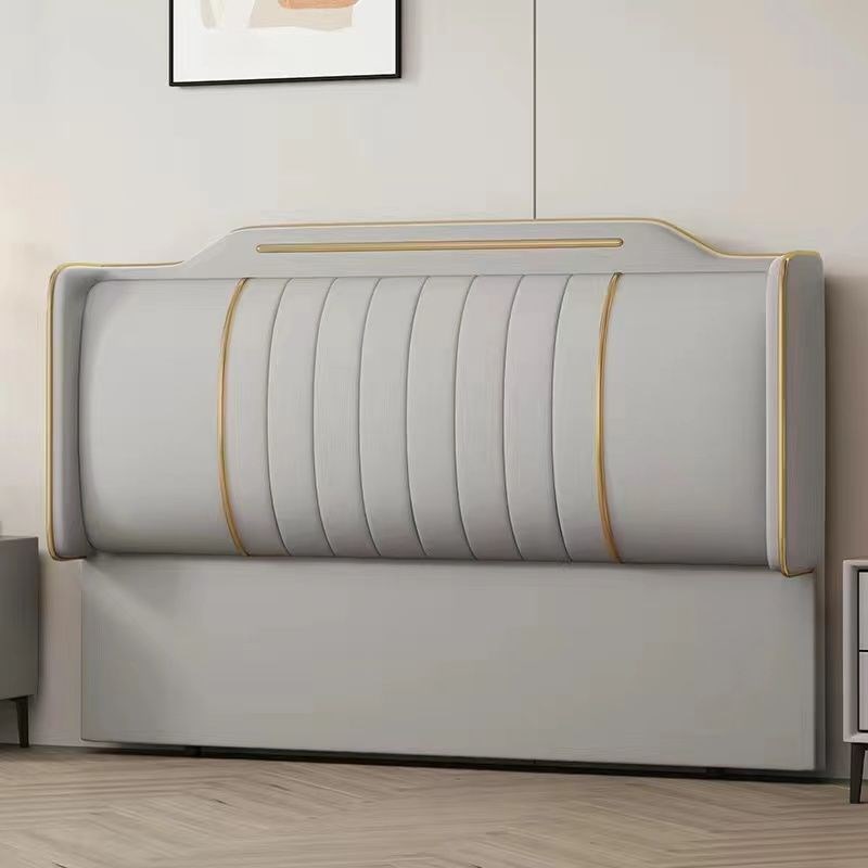 床头软包靠背实木新款现代简约落地猫抓皮科技布超薄床头背板单买