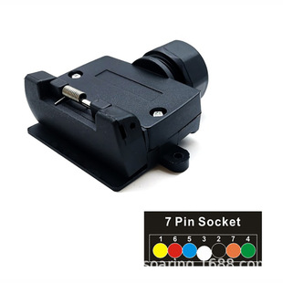 配件电源线插头插座 游艇拖车越野房车改装 澳式 7针插头插座扁插