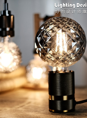 爱迪生灯泡复古装饰电镀灰色菠萝灯泡LED灯异形创意个性装饰灯E27