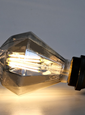 小钻石异形灰色爱迪生复古灯橱窗装饰暖光灯E27大螺口网红氛围灯