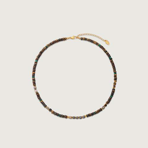 【哼哈冰冰】OUBIYABI欧比雅比木星系列叠财虎眼石串珠项链颈链