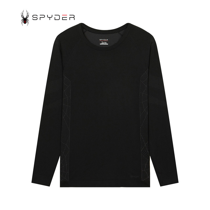 SPYDER蜘蛛长袖运动滑雪登山打底速干排汗功能T恤内衣男22CF403M